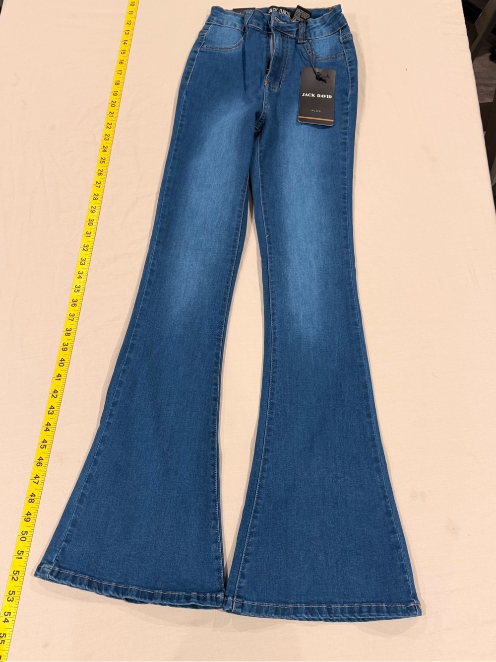 High-Rise Blue Flare Jeans